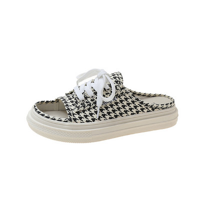 Νέο μοντέλο καλοκαιρινές παντόφλες για κορίτσια από ύφασμα με κορδόνια