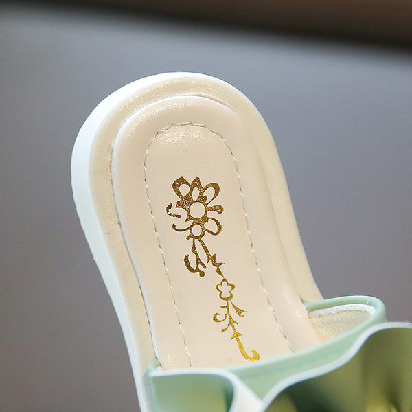 Μοντέρνες παιδικές παντόφλες με πέτρες για κορίτσια