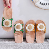 Gumi papucs lányoknak 3D virággal