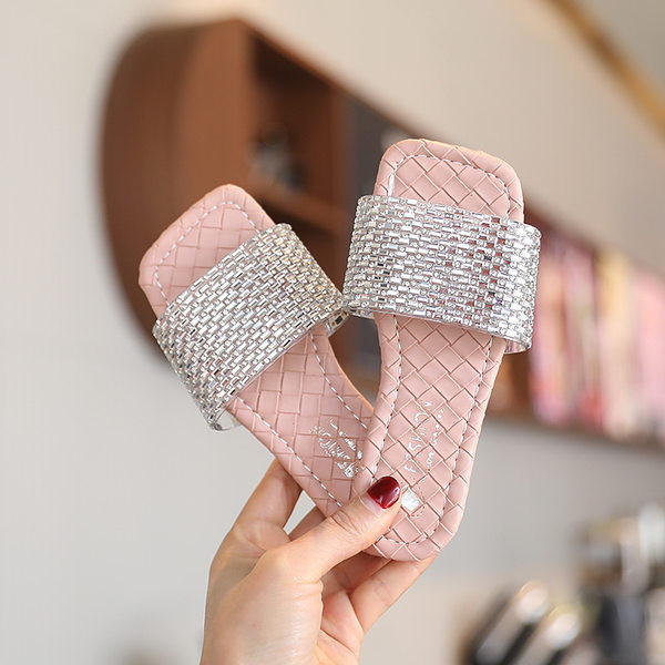 Παιδικές τετράγωνες παντόφλες για κορίτσια πολλών χρωμάτων