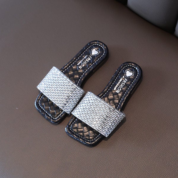 Παιδικές τετράγωνες παντόφλες για κορίτσια πολλών χρωμάτων