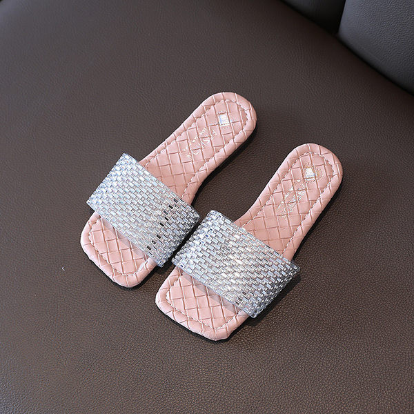 Παιδικές τετράγωνες παντόφλες για κορίτσια πολλών χρωμάτων