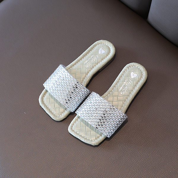 Παιδικές τετράγωνες παντόφλες για κορίτσια πολλών χρωμάτων