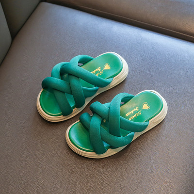 Νέο μοντέλο παιδικές παντόφλες με σταυρωτά λουράκια για κορίτσια