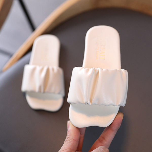 Női bőr papucs új modellje, alacsony, négyszögletes sarokkal