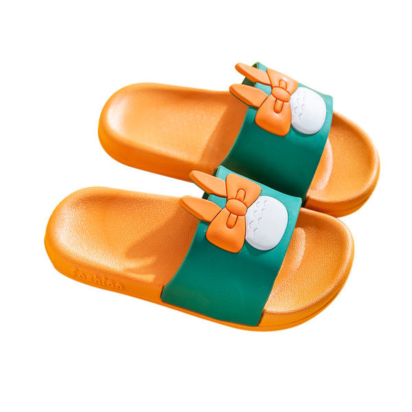 Gumi papucs rátéttel és lapos talppal lányoknak