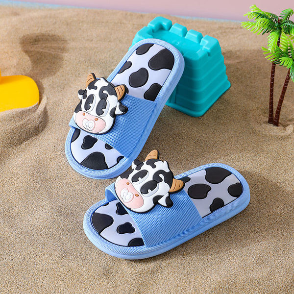 Λαστιχένιες παντόφλες για κορίτσια με animal print