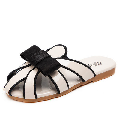 Eko-nahast ümara paelaga mudelist sussid tüdrukule