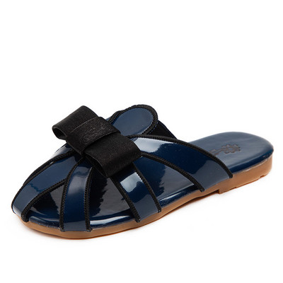 Eko-nahast ümara paelaga mudelist sussid tüdrukule