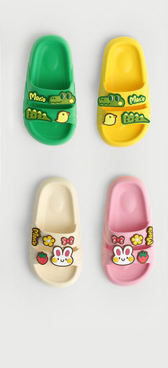 Gyermek gumipapucs fiúknak és lányoknak 3D alkalmazással