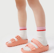 Παιδικές παντόφλες για κορίτσια με velcro