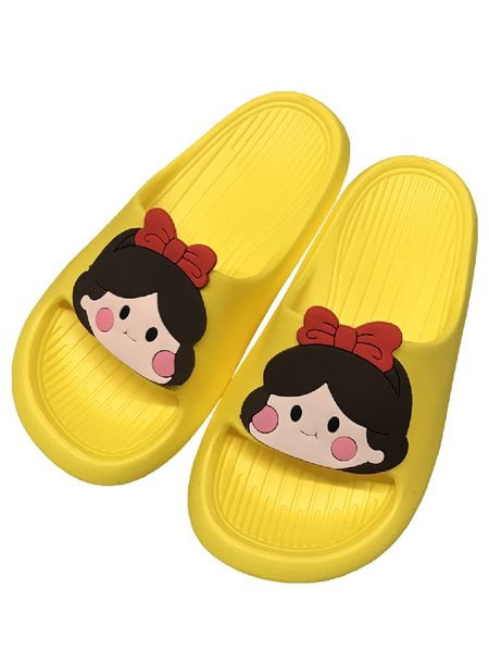 Λαστιχένιες παιδικές παντόφλες με απλικέ χρώματος