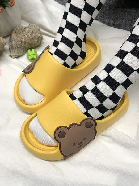 Παιδικές λαστιχένιες παντόφλες με απλικέ σε πολλά χρώματα