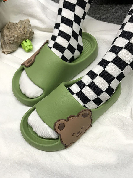 Παιδικές λαστιχένιες παντόφλες με απλικέ σε πολλά χρώματα