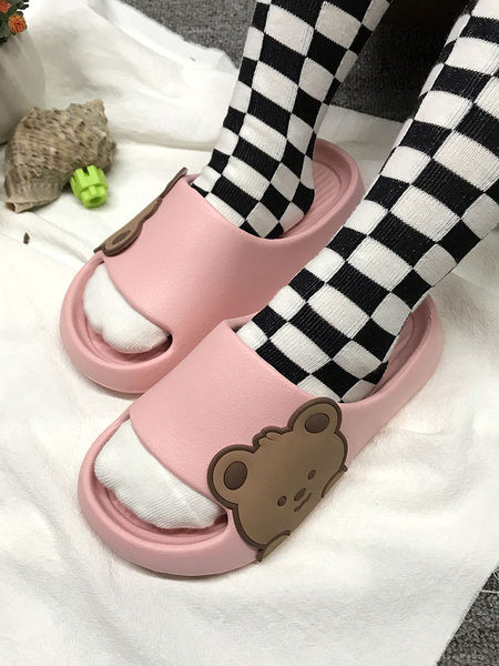 Παιδικές λαστιχένιες παντόφλες με απλικέ σε πολλά χρώματα