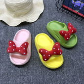 Casual παιδικές παντόφλες με κορδέλα για κορίτσια