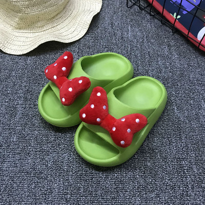 Casual παιδικές παντόφλες με κορδέλα για κορίτσια