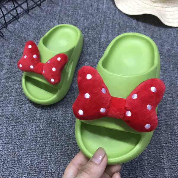 Casual παιδικές παντόφλες με κορδέλα για κορίτσια