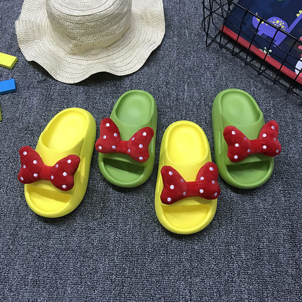 Casual παιδικές παντόφλες με κορδέλα για κορίτσια