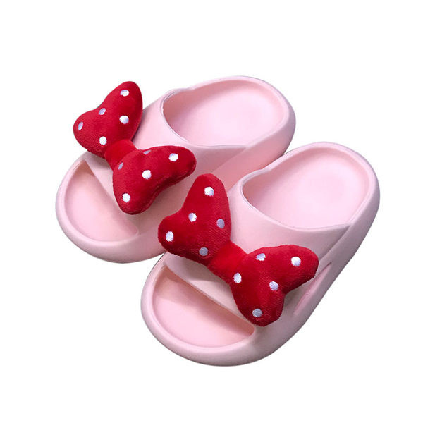 Casual παιδικές παντόφλες με κορδέλα για κορίτσια