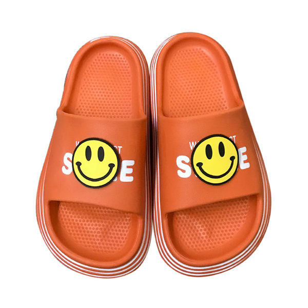 Παιδικές λαστιχένιες παντόφλες με απλικέ και επίπεδη σόλα νέο μοντέλο