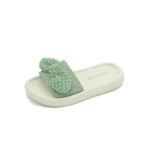 Papucs lányoknak textil pánttal és szalaggal