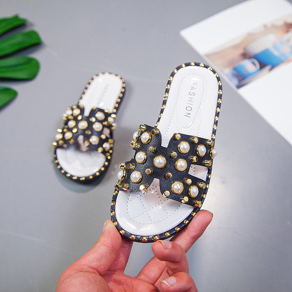 Νέο μοντέλο παιδικές παντόφλες με πέτρες για κορίτσια