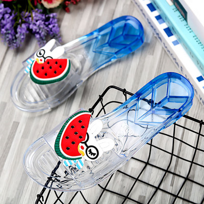 Διάφανες παντόφλες για κορίτσια με 3D εφαρμογή