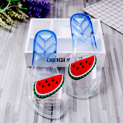 Διάφανες παντόφλες για κορίτσια με 3D εφαρμογή