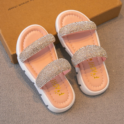 Παιδικές casual παντόφλες με διακοσμητικές πέτρες για κορίτσια