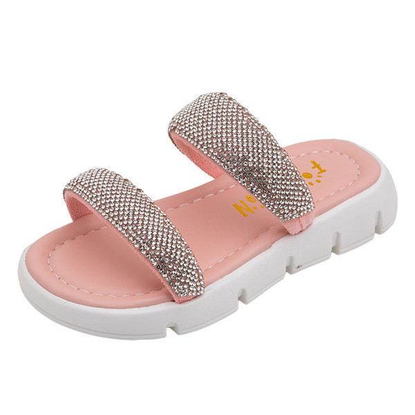 Παιδικές casual παντόφλες με διακοσμητικές πέτρες για κορίτσια