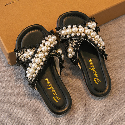 Παιδικές παντόφλες για κορίτσια διακόσμηση πέρλες