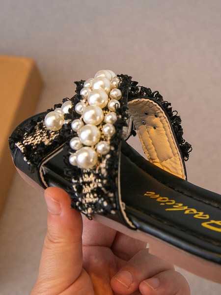 Παιδικές παντόφλες για κορίτσια  διακόσμηση πέρλες