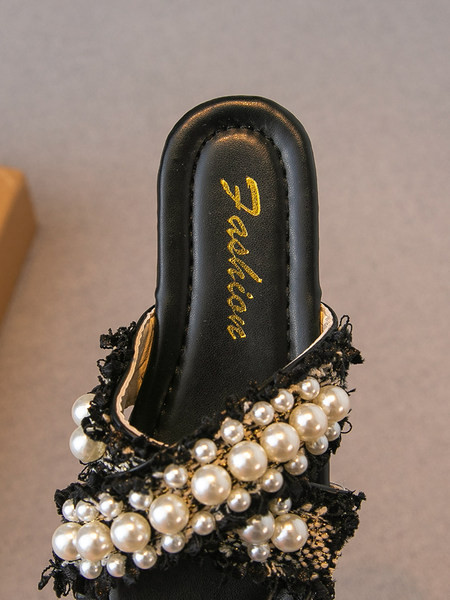 Παιδικές παντόφλες για κορίτσια  διακόσμηση πέρλες