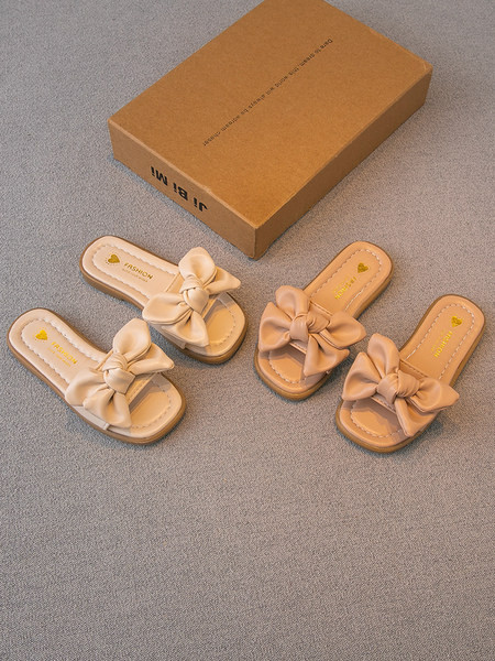 Nyári gyerekpapucs szalaggal - öko bőr