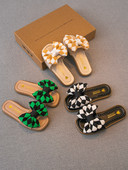 Dječje karirane papuče s trakom