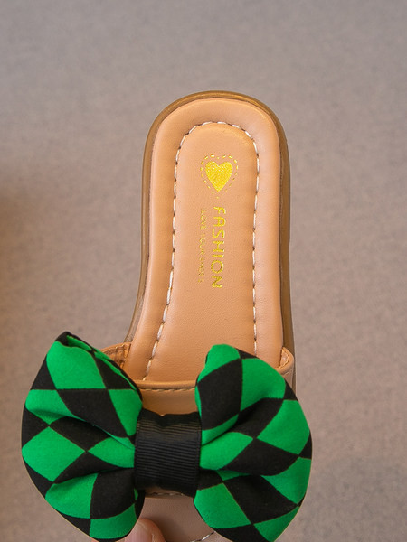 Dječje karirane papuče s trakom