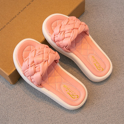 Eko bőrből készült alkalmi nyári papucs lányoknak