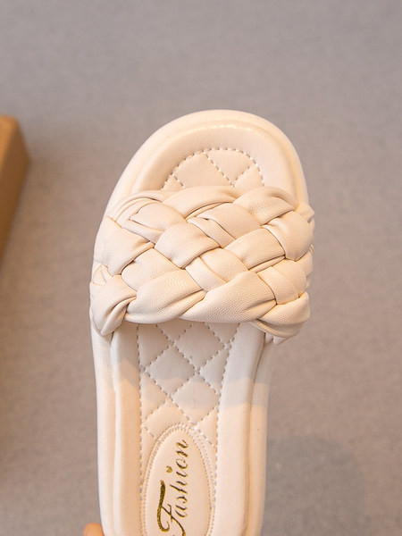 Eko bőrből készült alkalmi nyári papucs lányoknak