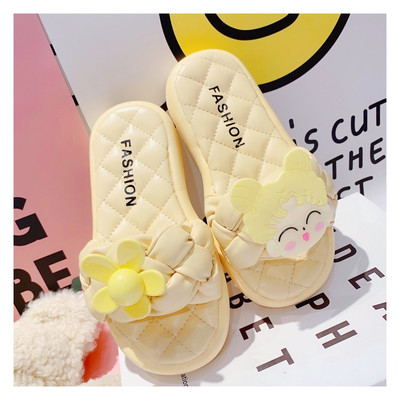 Gyermek gumipapucs sárga és lila színben