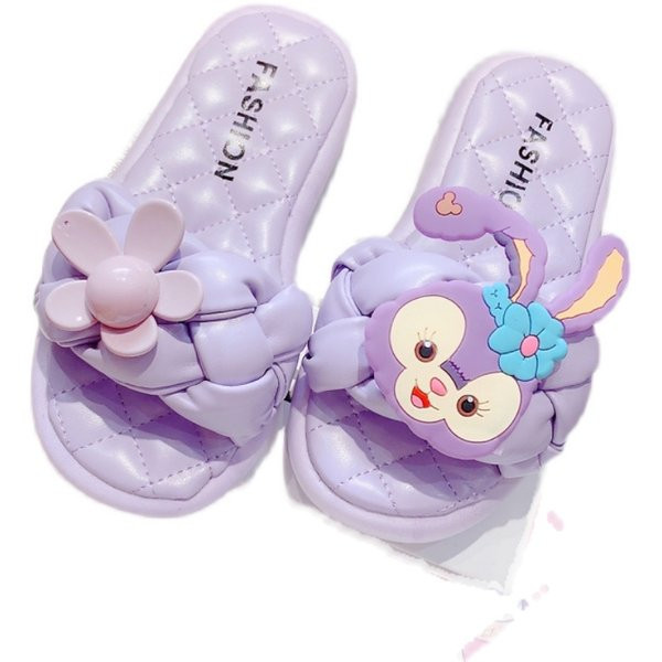 Gyermek gumipapucs sárga és lila színben