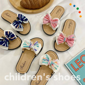 Παντόφλες για κορίτσια με υφασμάτινη κορδέλα