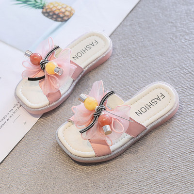 Casual παιδικές παντόφλες με κορδέλα σφραγίδα για κορίτσια