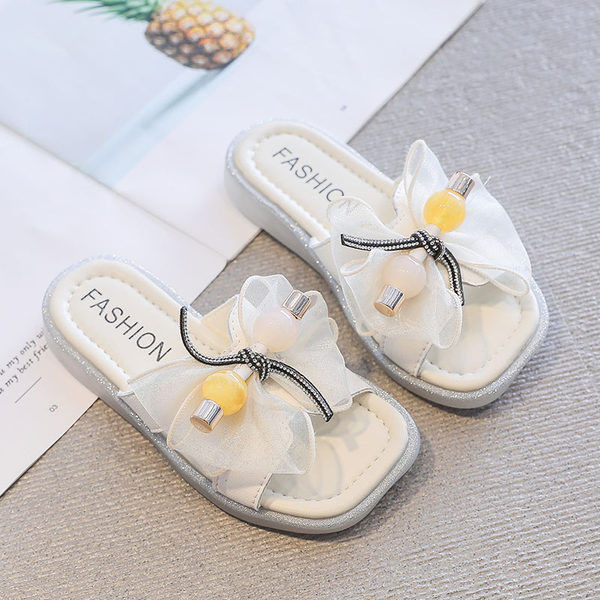 Casual παιδικές παντόφλες με κορδέλα σφραγίδα για κορίτσια