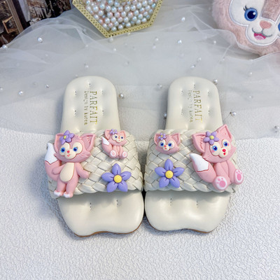 Nyári papucs lányoknak 3D macska rátéttel