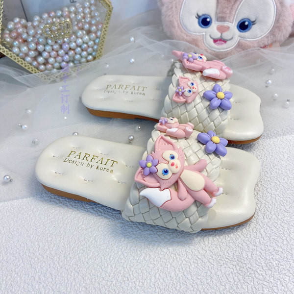 Nyári papucs lányoknak 3D macska rátéttel