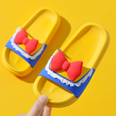 Детски гумени чехли с панделка - четири цвята