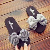 Νέο μοντέλο παντόφλες για κορίτσια με κορδέλα και επίπεδη σόλα