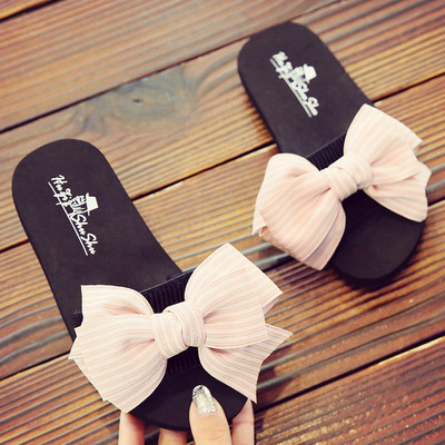 Νέο μοντέλο παντόφλες για κορίτσια με κορδέλα και επίπεδη σόλα