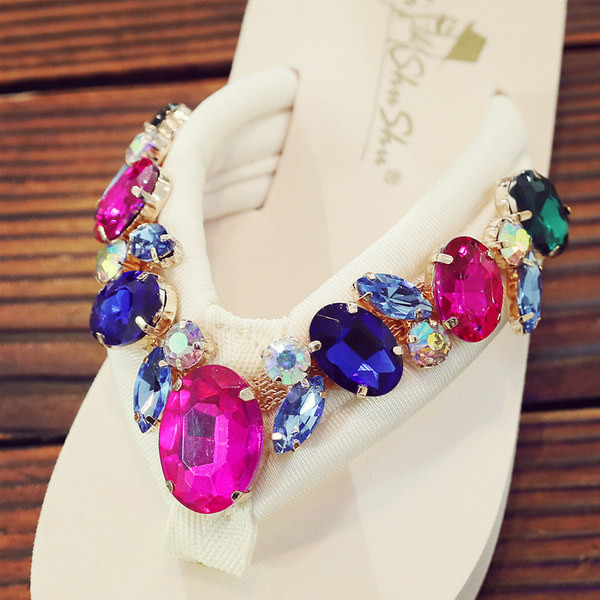 Laste värviliste kivikestega sussid